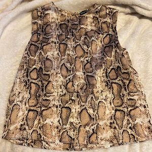Snakeskin Print Blouse
